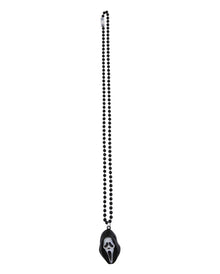 Glow-in-the-Dark Ghost Face Necklace