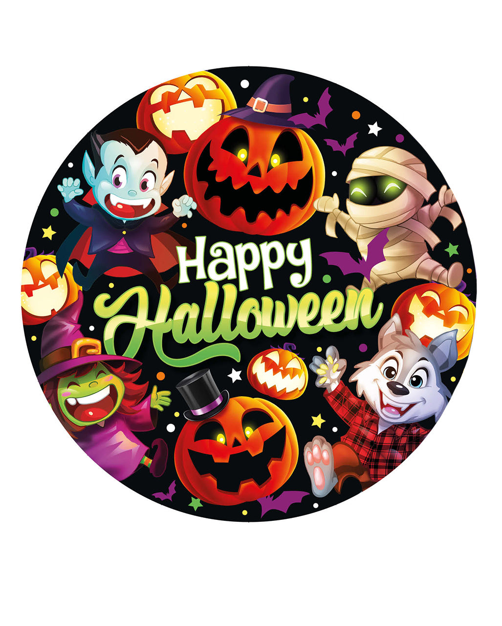 Little Monster Halloween Paper Plate 6 Pcs.