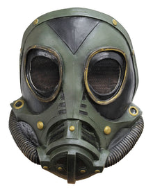 Latex Gasmaske Steampunk grün