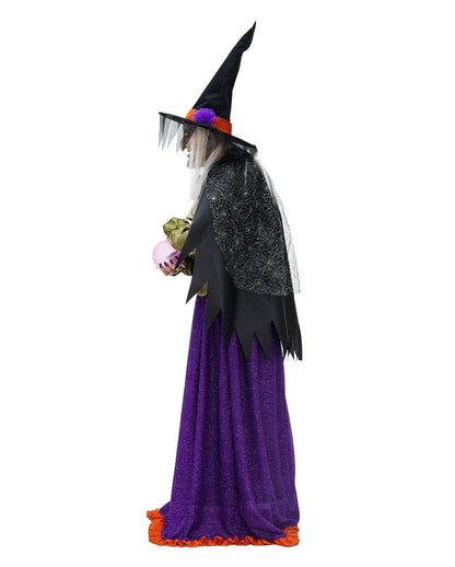 Madame Morbella Wahrsagende Hexe Halloween Animatronic 182cm