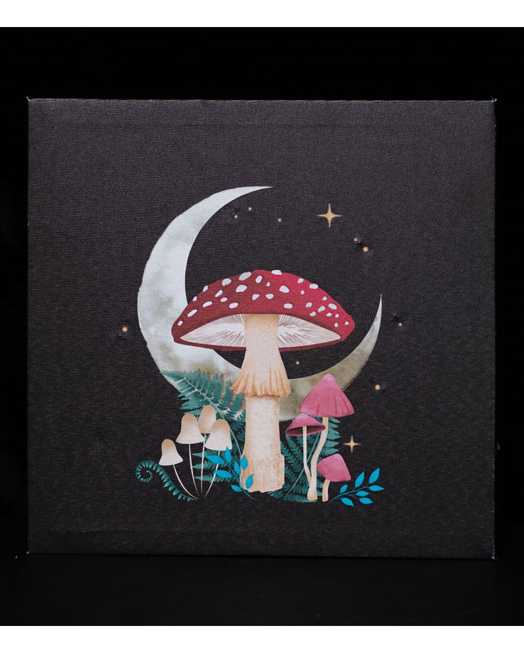Magic Forest Mushroom Wall Mural With Light 30x30cm