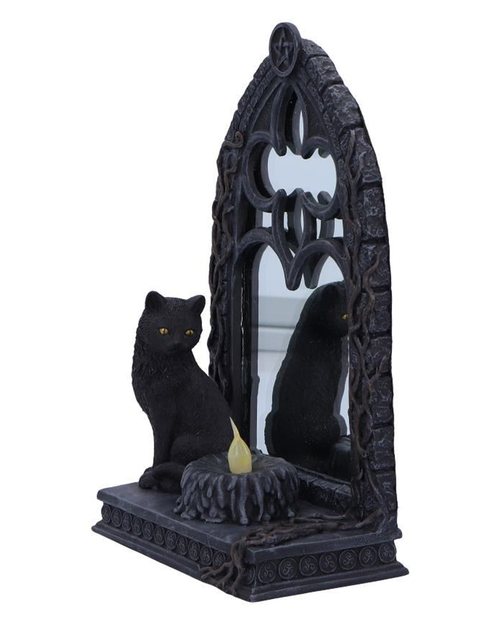 Magischer Spiegel mit Katze & Kerze 21cm