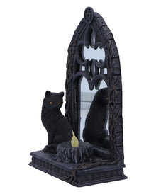 Magischer Spiegel mit Katze & Kerze 21cm