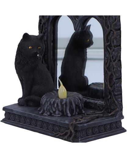 Magischer Spiegel mit Katze & Kerze 21cm
