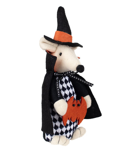 Peluche Halloween Ratón Con Murciélago 23cm