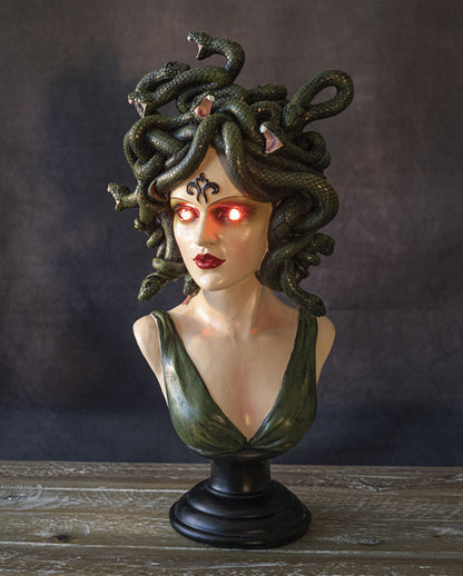 Medusa Statue mit LED Augen 38cm