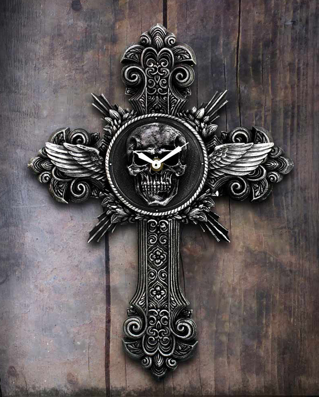 Gothic Wanduhr Memento Horas 37,5cm