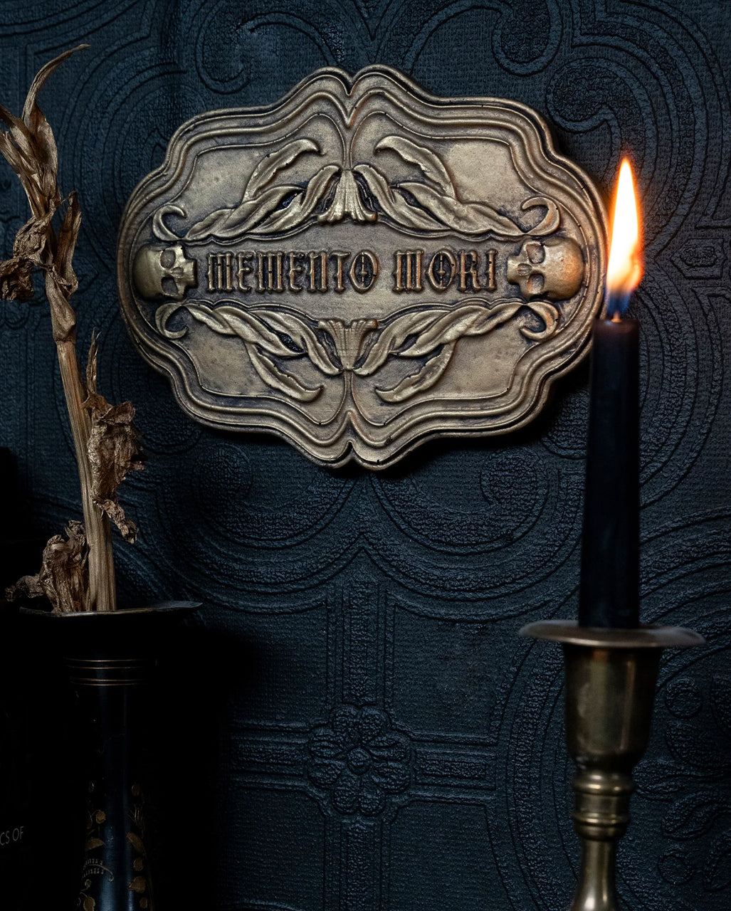 Tableau Memento Mori Cercueil - Édition Or 17x13cm