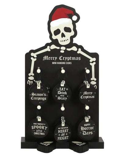 Merry Cryptmas Mini Schilder Sortiert