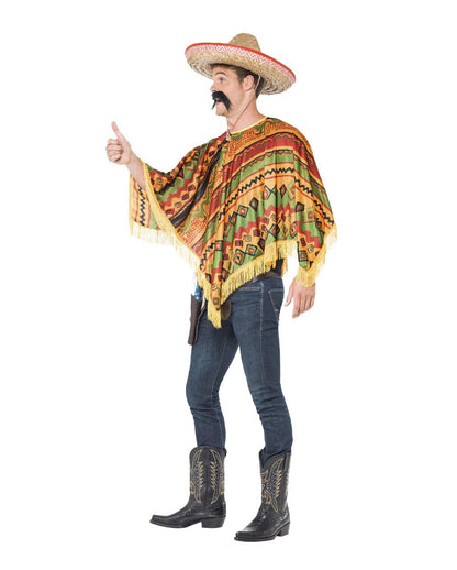 Mexikaner Poncho mit Bart