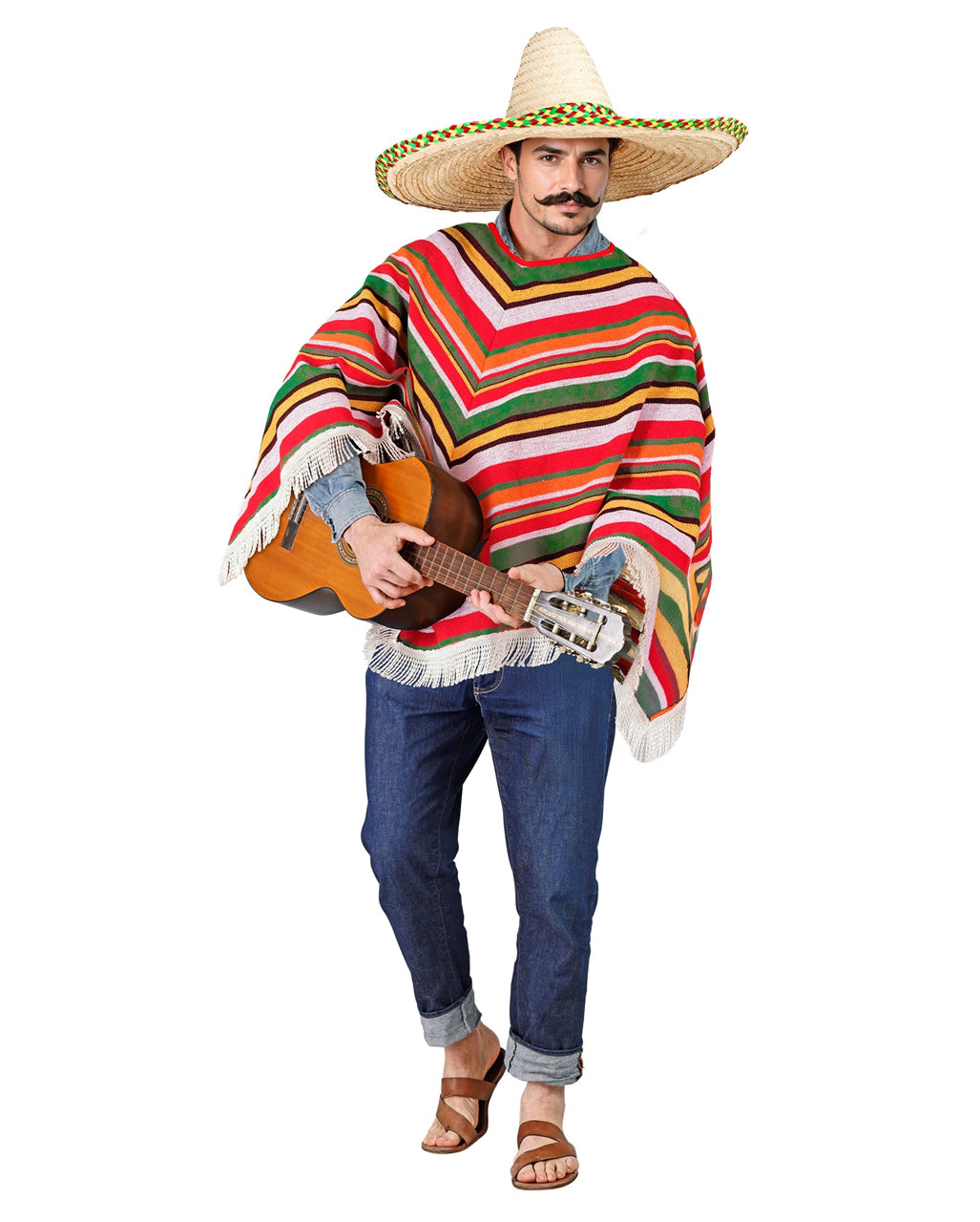 Mexikanischer Poncho mit Fransen