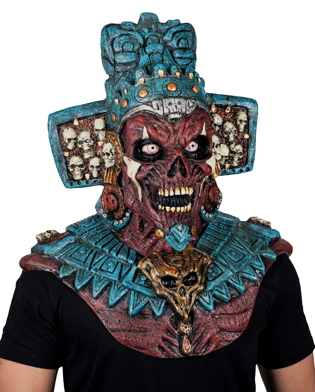 Mictlantecuchtli Maske mit Brustpanzer