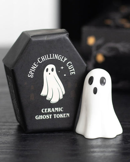 Mini-Keramik Geist im Sarg 6cm