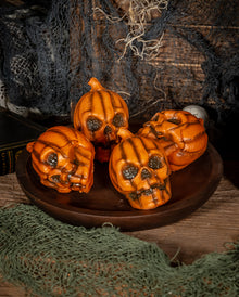 Mini-Kürbis Totenköpfe 4er-Set