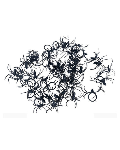 Schwarze Kunststoff Spinnen 50 St.