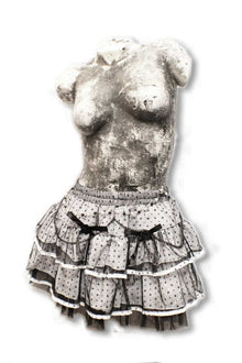 Mini Rock mit Tüll in schwarz weiss