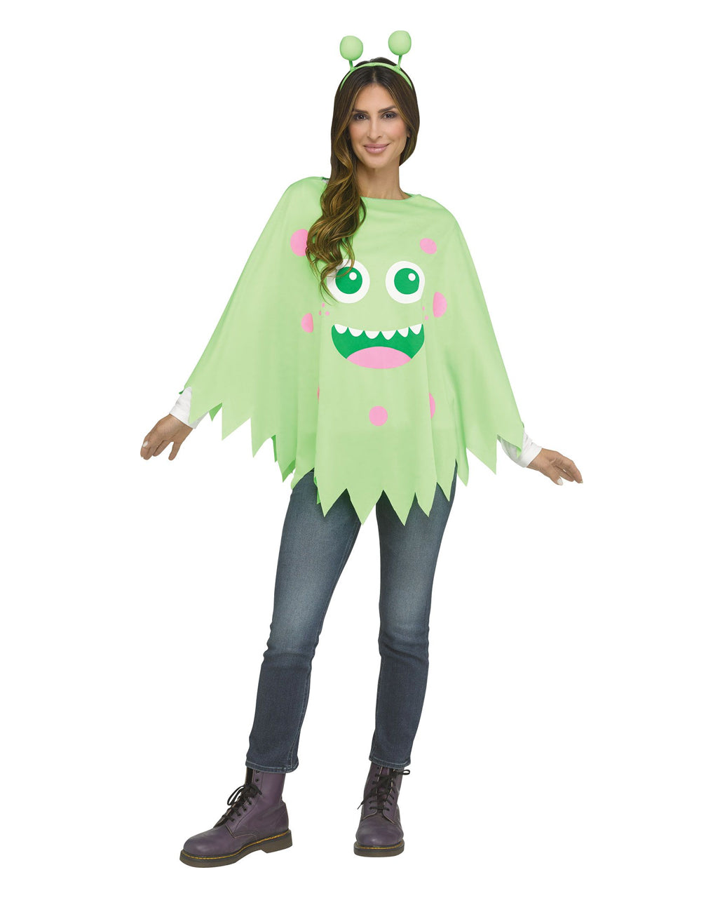 Monster Kostüm Poncho Grün