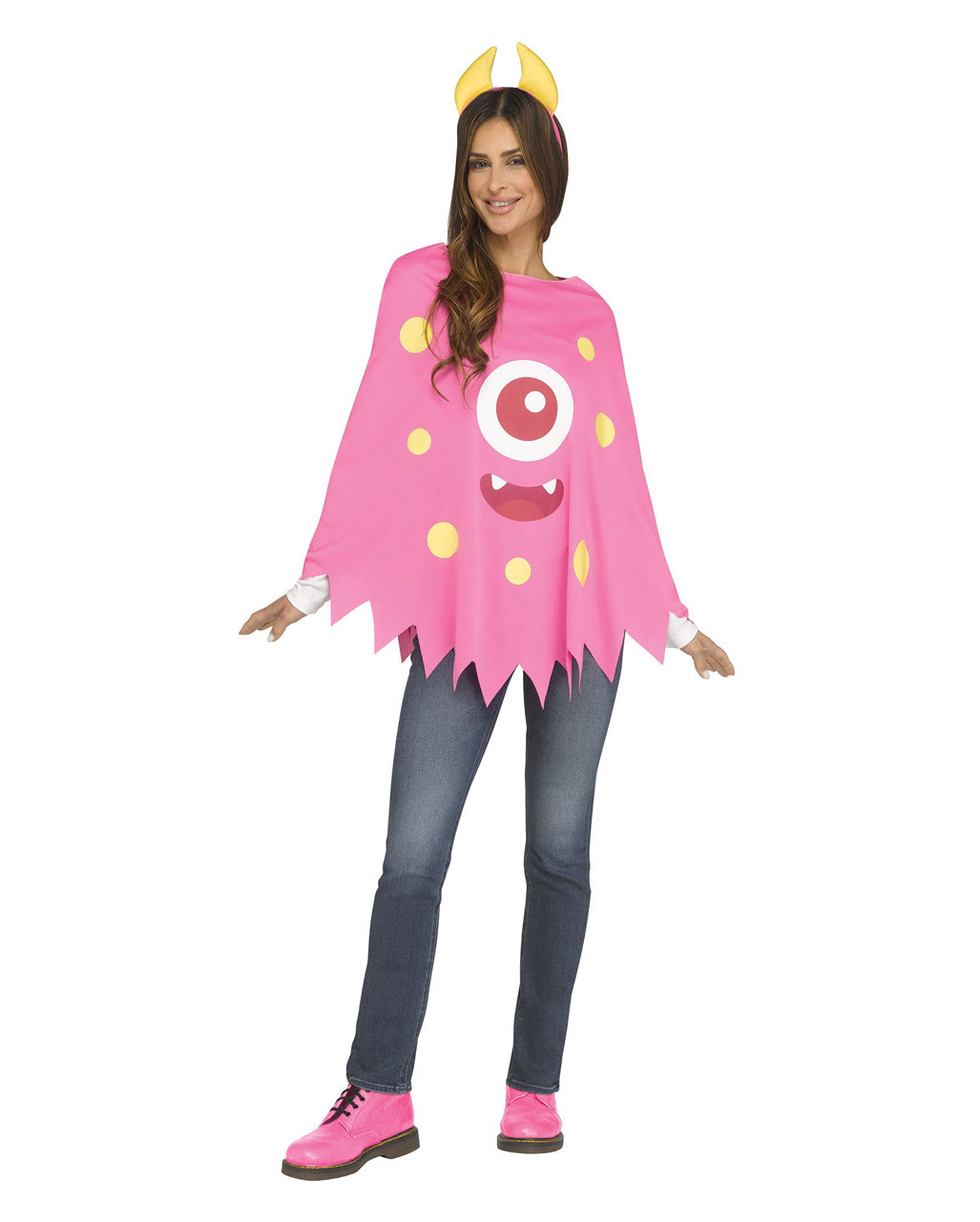 Pinker Monster Kostüm Poncho
