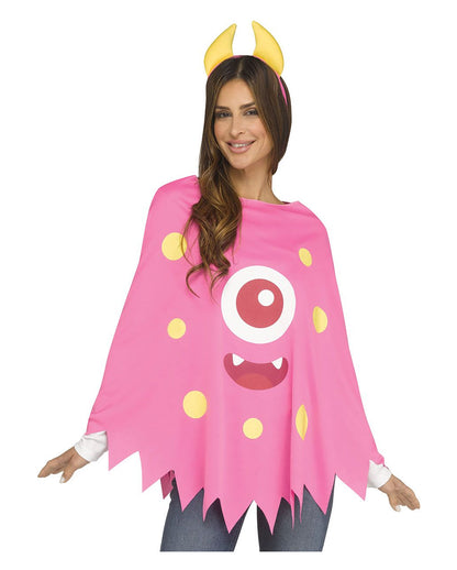 Pinker Monster Kostüm Poncho