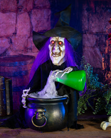 Morgatha the Potion Witch Halloween Animatronic 40cm