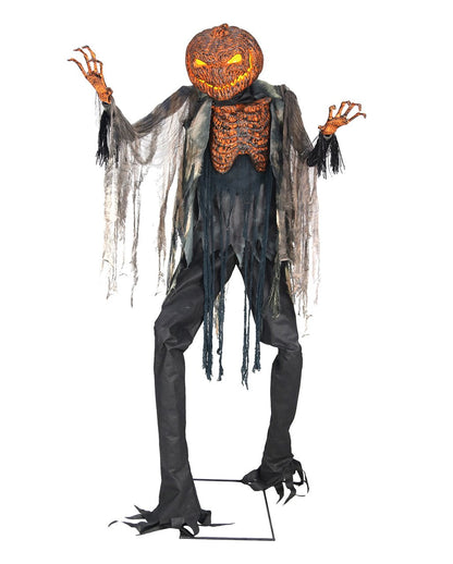 Glowing Pumpkin Scarecrow Animatronic
