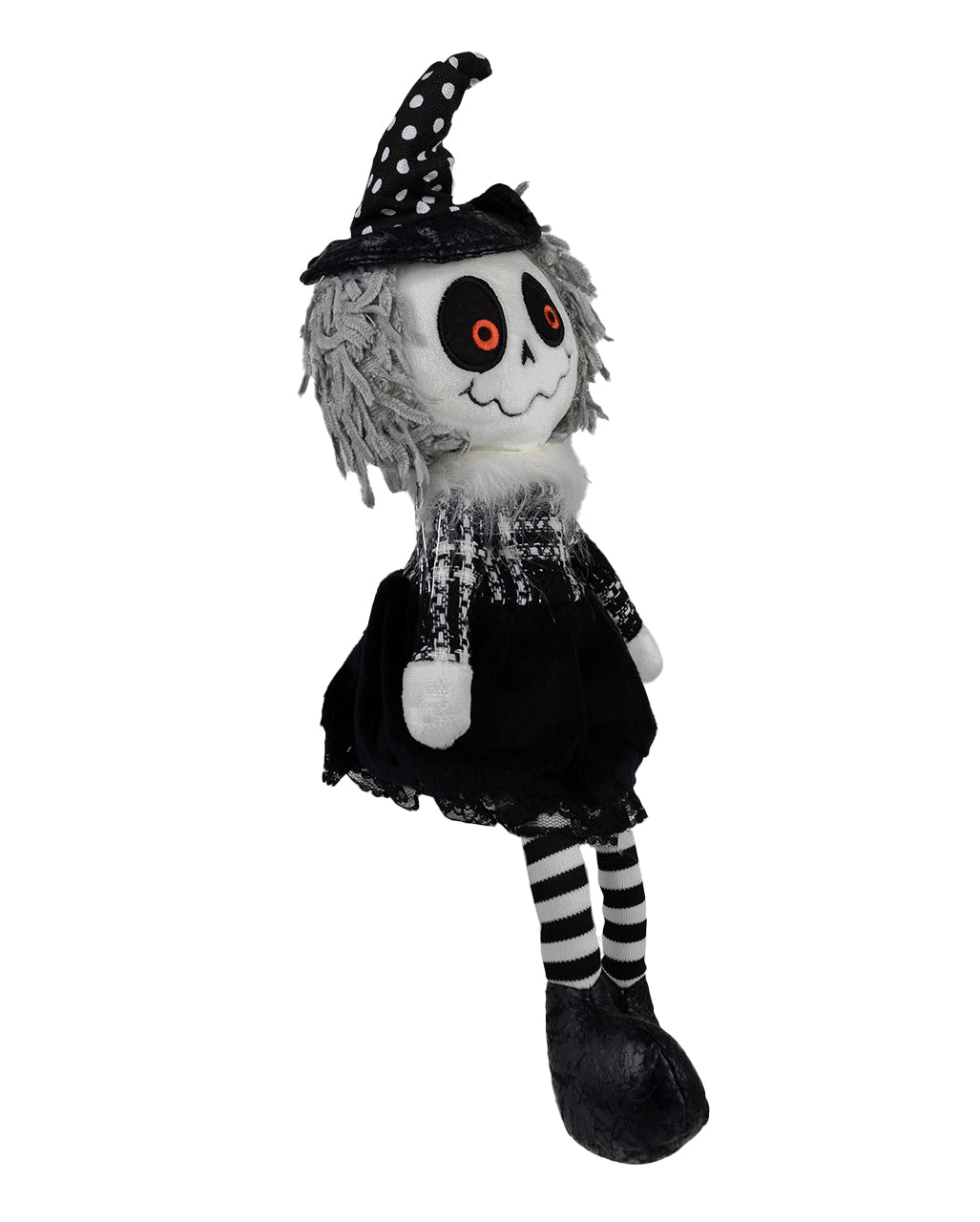 Frau Knochenhexe Kantenhocker Figur 40cm