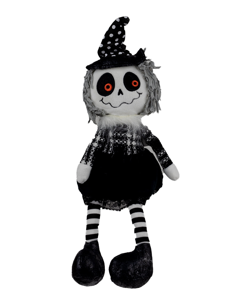 Frau Knochenhexe Kantenhocker Figur 40cm
