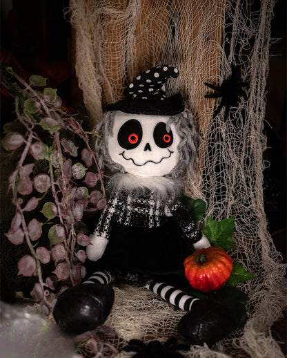 Frau Knochenhexe Kantenhocker Figur 40cm