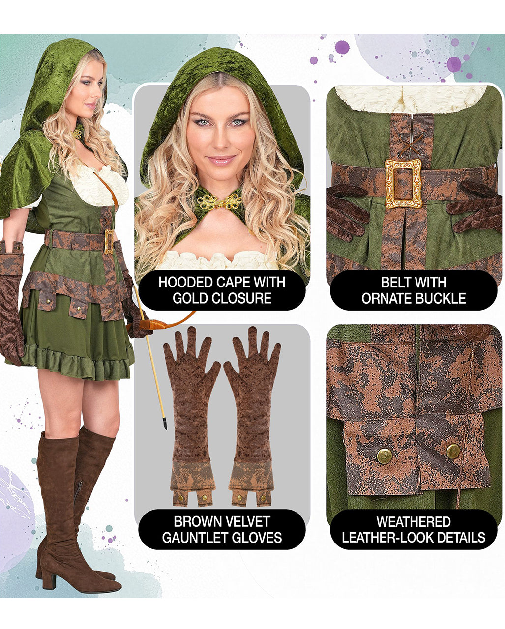 Mrs. Robin of Sherwood Damen Kostüm