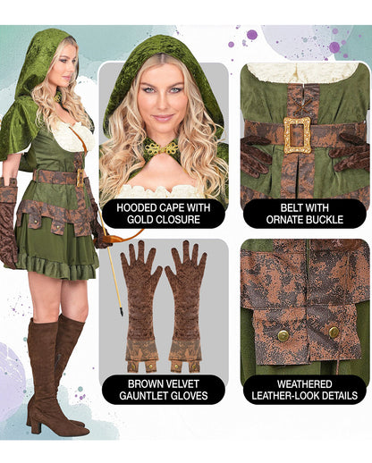 Mrs. Robin of Sherwood Damen Kostüm