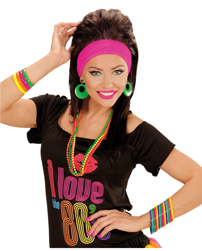 80er Jahre Multicolor Armreifen 18 St.