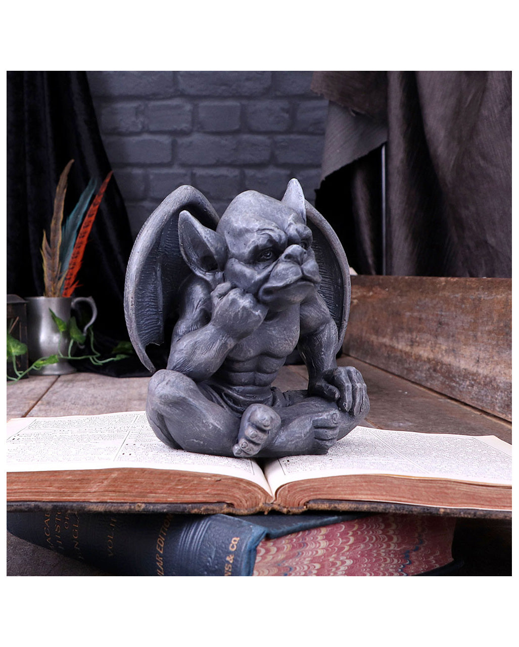 Nachdenklicher Gargoyle mit Flügel 13cm