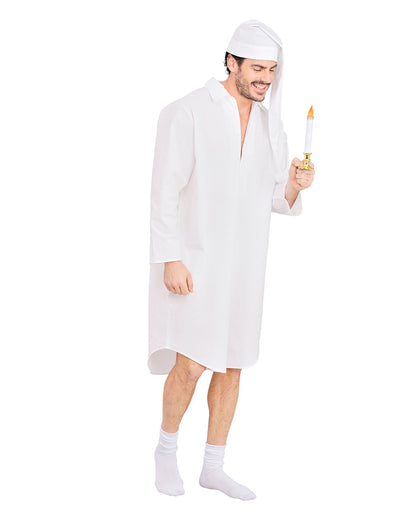 Nachthemd Kostüm mit Schlafmütze Unisex