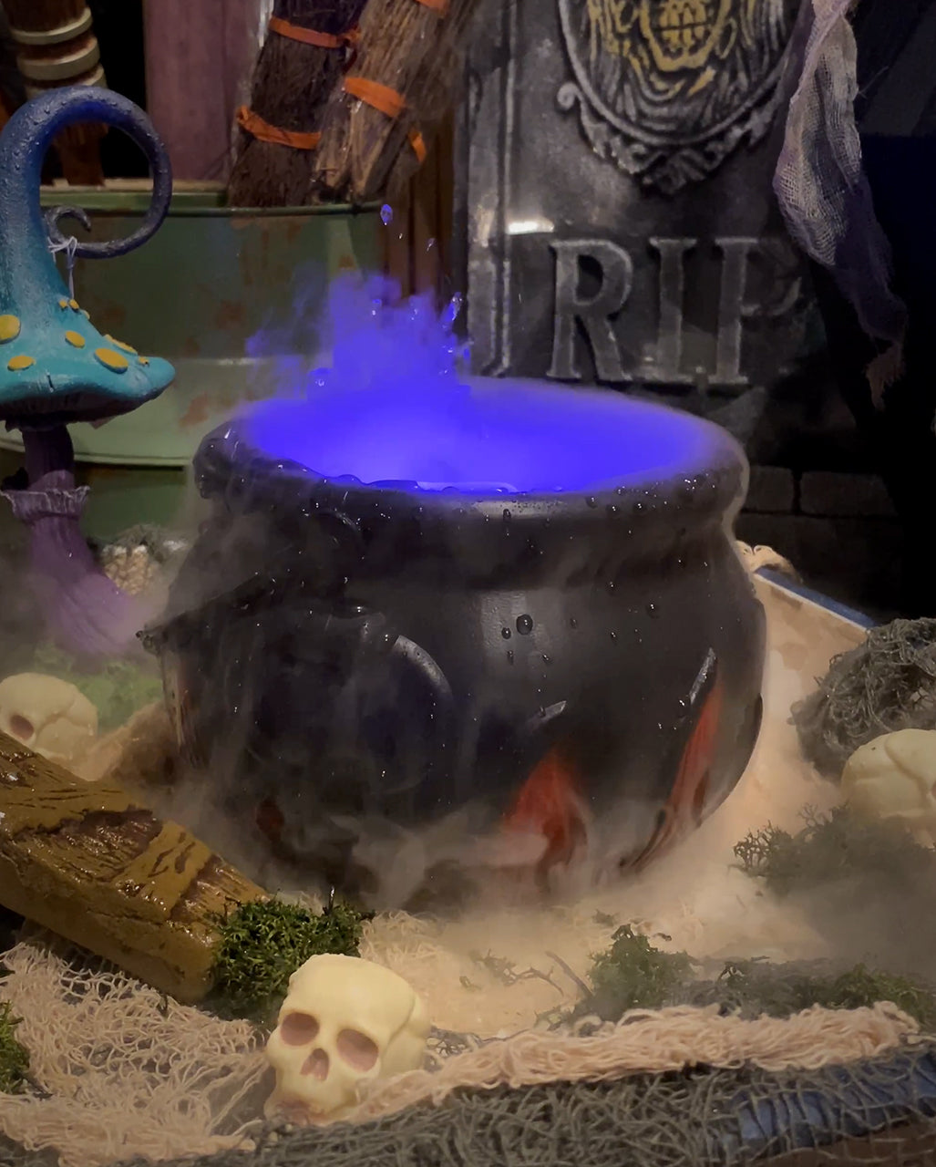 Hexenkessel mit Flammen Motiv 18 cm