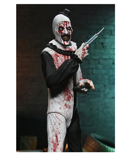 NECA Terrifier 2 Art The Clown Blood Splattered Ultimate Action Figur 18cm