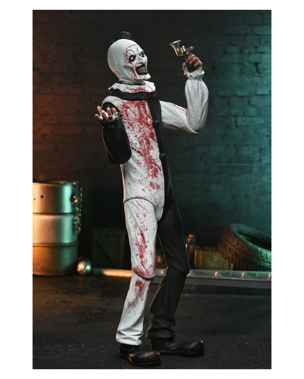 NECA Terrifier 2 Art The Clown Blood Splattered Ultimate Action Figur 18cm