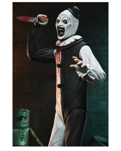 NECA Terrifier 2 Art The Clown Blood Splattered Ultimate Action Figur 18cm