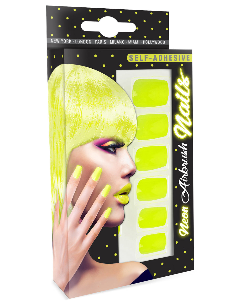 Neon Airbrush Fingernails Neon Yellow