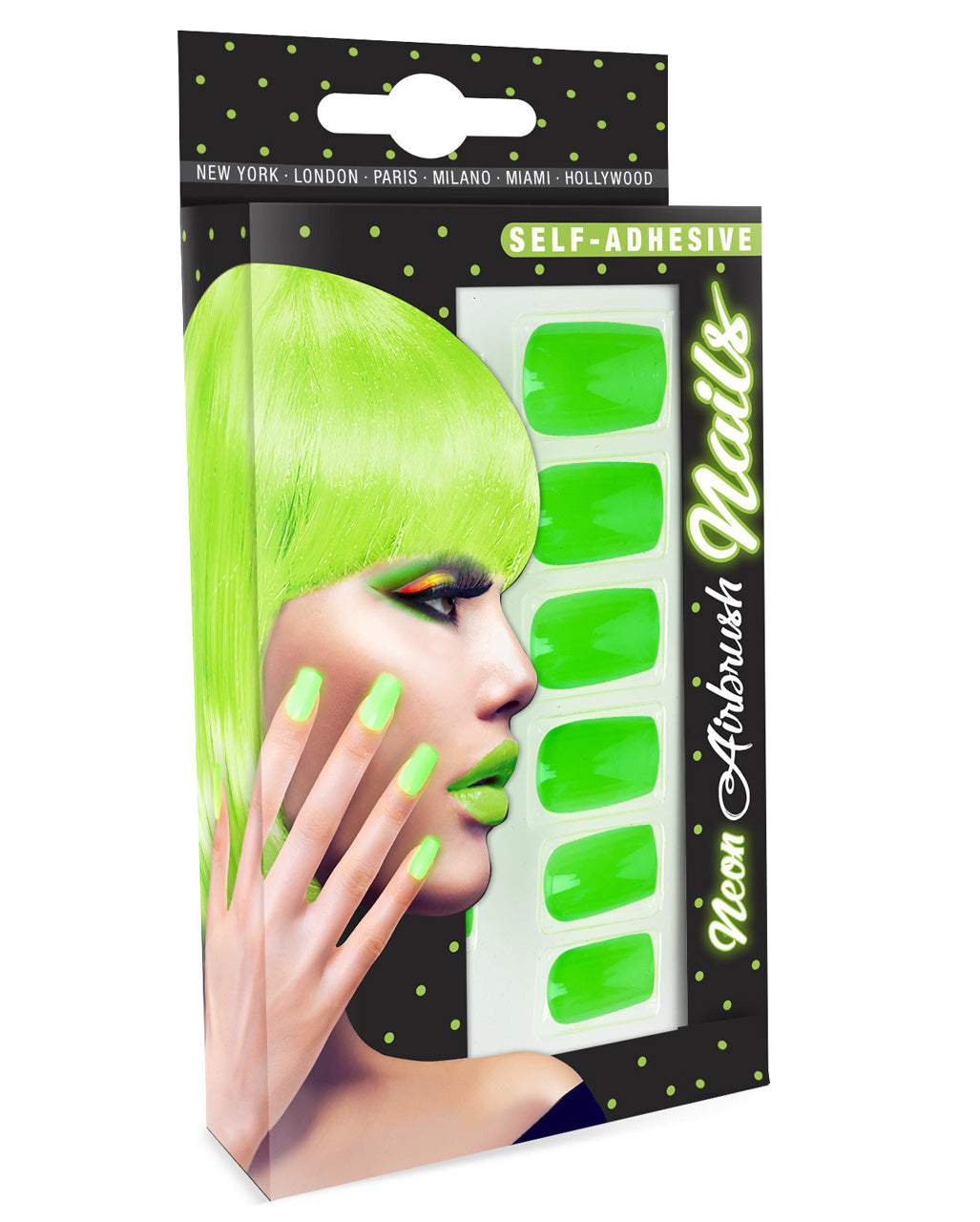 Neon Airbrush Fingernägel Neon Grün