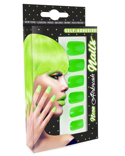 Neon Airbrush Fingernägel Neon Grün