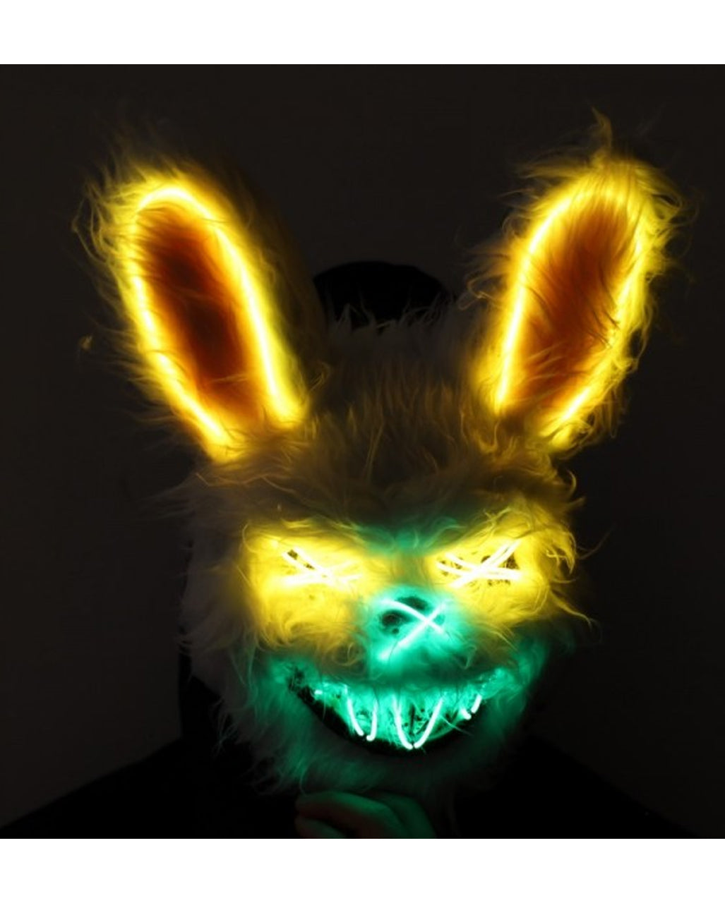 Beleuchtete Hasen LED Maske