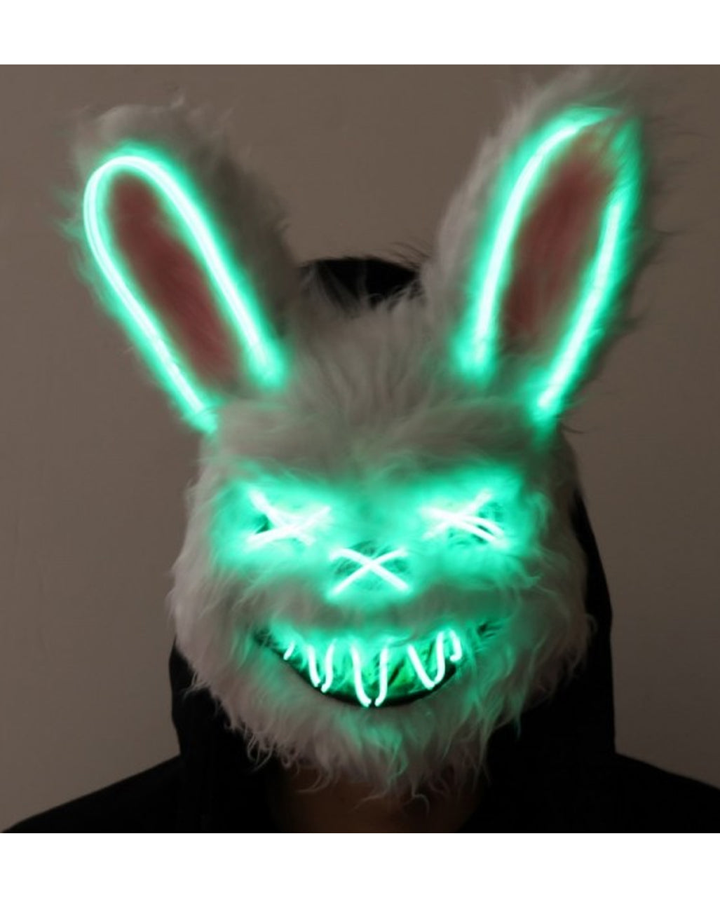 Beleuchtete Hasen LED Maske