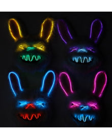 Beleuchtete Hasen LED Maske