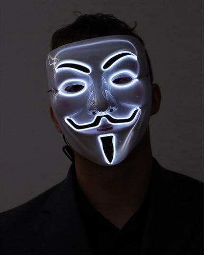 Beleuchtete Vendetta LED Maske