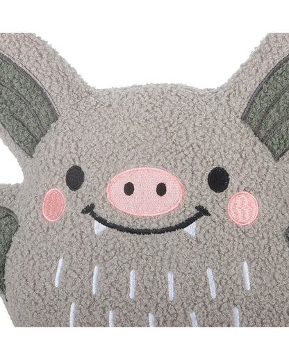 Niedliches Fledermaus Bouclé-Kissen 32cm