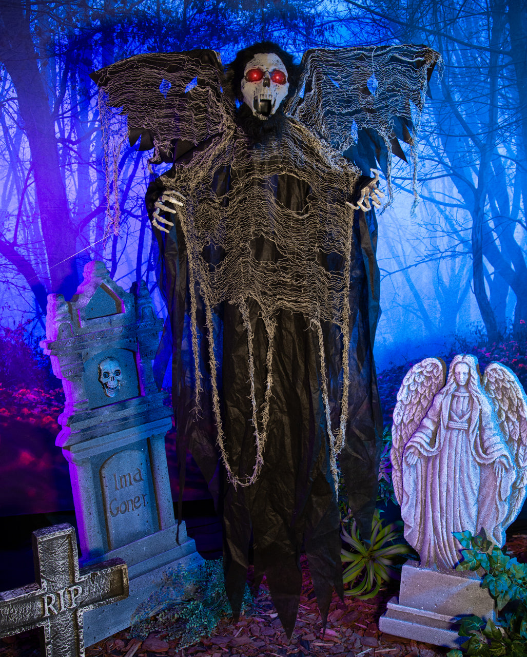 Night Slasher Vampir mit Flügel Bewegung, Sound & Light 153cm