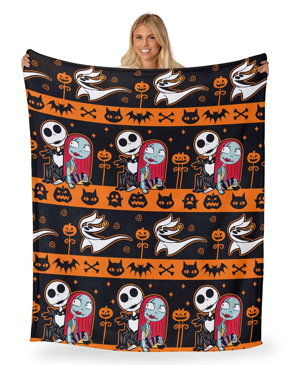 Nightmare Before Christmas Kuscheldecke Striped Nightmare 127x178cm