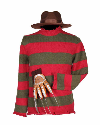 Nightmare Mörder Set mit Handschuh & Hut