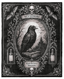 Noctis Manor „Quoth the Raven“ Gothic Kuscheldecke 178x152cm