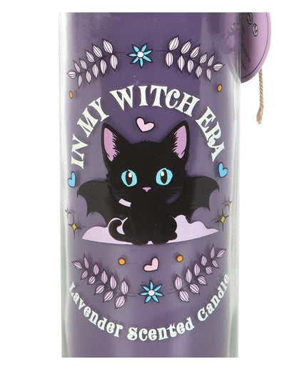 Of Whiskers & Wings Lavender Candle With Cat Motif 20cm